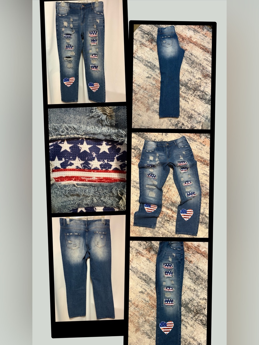 Women’s Mid-Rise Blue Distressed Straight Jeans